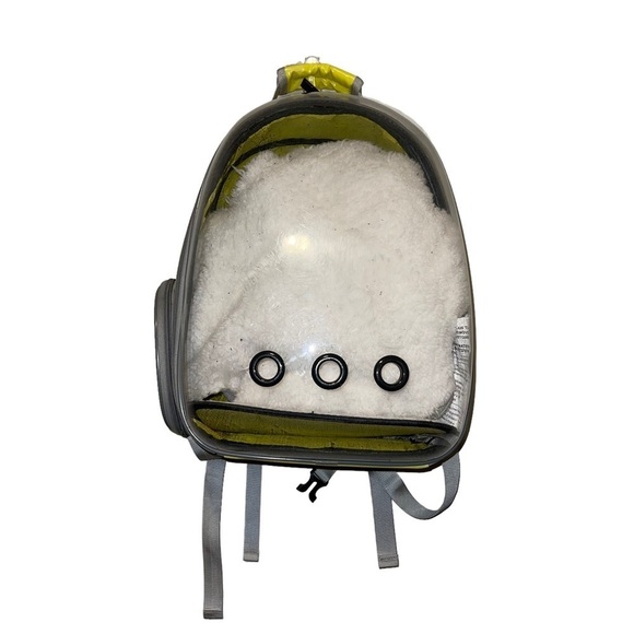 Pet Carrier Backpack Yellow Bubble Airline Approved - Picture 5 of 11